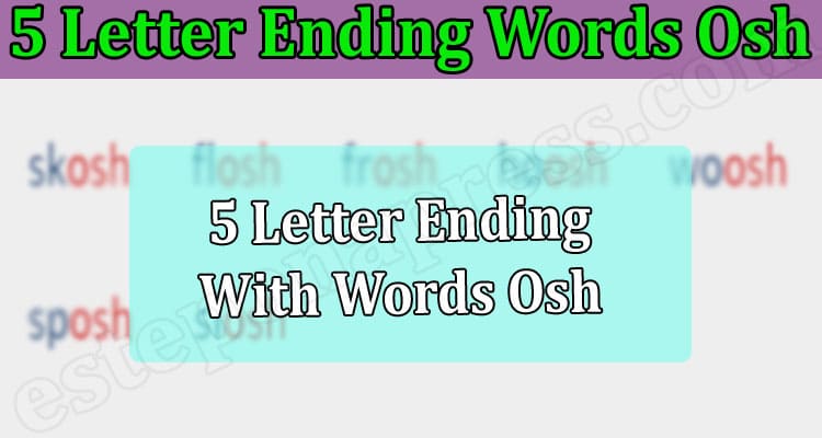 Gaming Tips 5 Letter Ending Words Osh