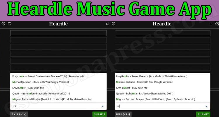 Heardle Music Game App (March) Like Wordle But For Music