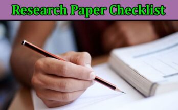 Complete Information About Research Paper Checklist - Are You Ready to Submit